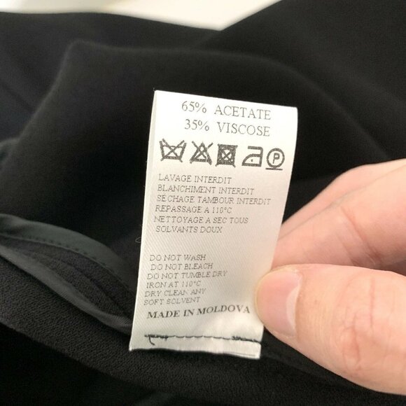 Carven Dress Women 38 US 6 Black Mid Cutout Cold S - Picture 9 of 9